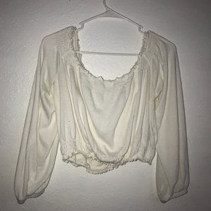 A off the shoulder crop top